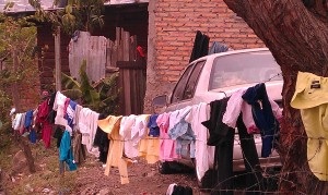 Sunday morning wash hanging out